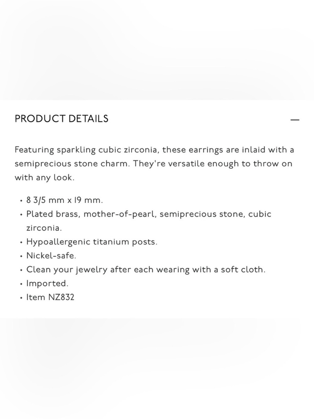 Madewell stone Inlay coin Earring - Picture 3 of 5